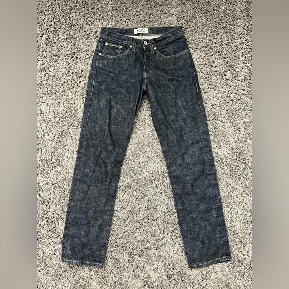 Naked & Famous Denim Pants Retro Vintage Vulgar Selvedge Weird Guy Button Fly 28